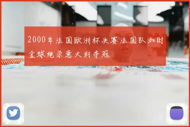 2000年法国欧洲杯决赛法国队加时金球绝杀意大利夺冠